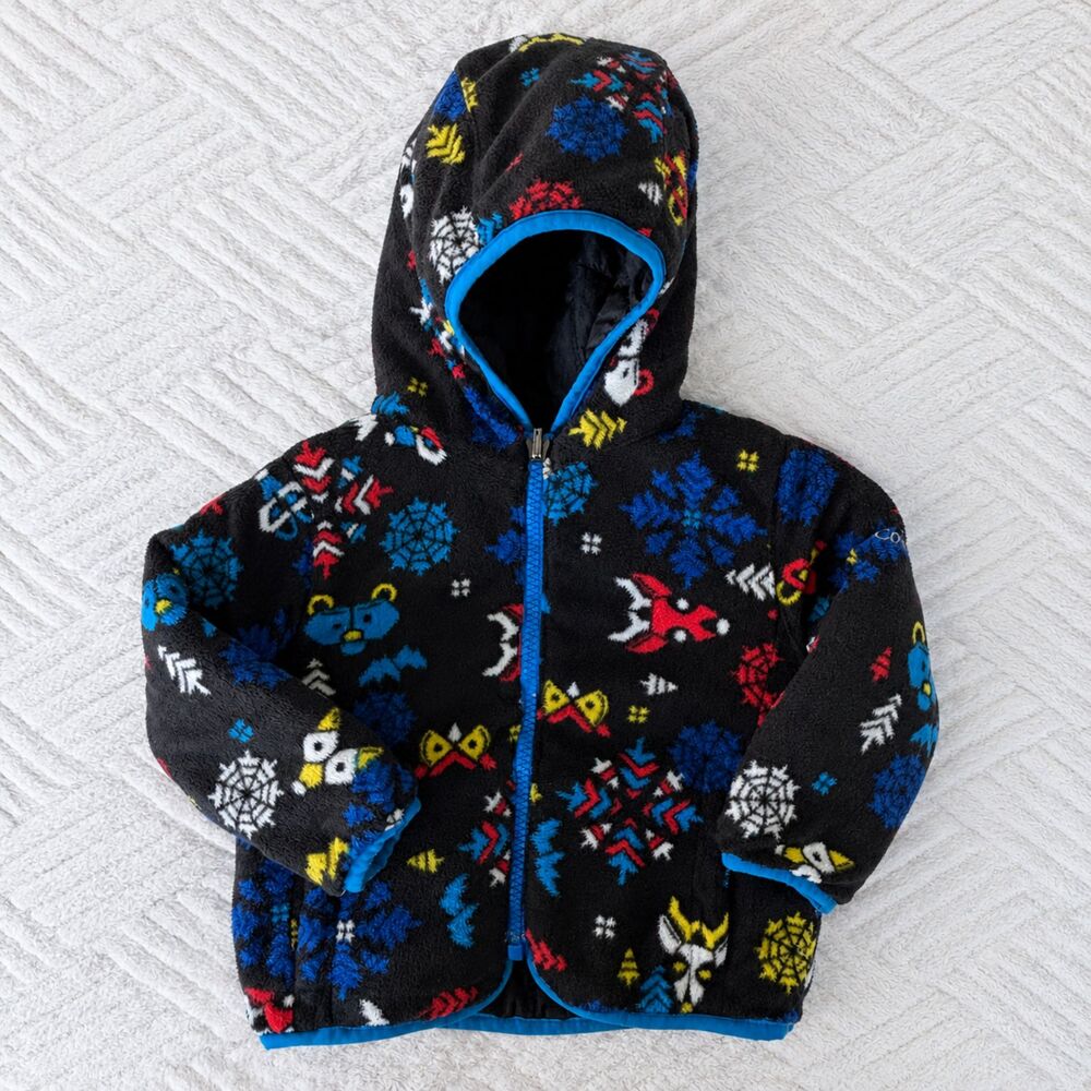 Columbia Baby 12-18M Double Trouble Reversible Puffer Fleece Hooded Jacket Coat